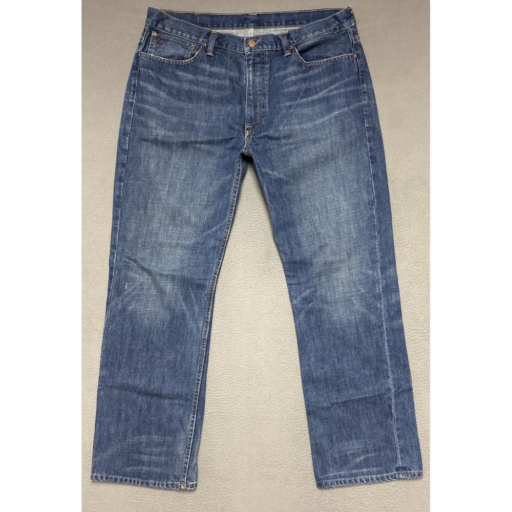 Vtg 67 Polo Ralph Lauren Jeans Mens Sz 36x30 Medium Wash Baggy Loose Fit Denim